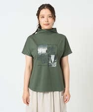 NGKHD01150 GIANNI LO GIUDICE(ジャンニ ロ ジュディチェ) [洗える]天竺フォトプリントTシャツ カーキ