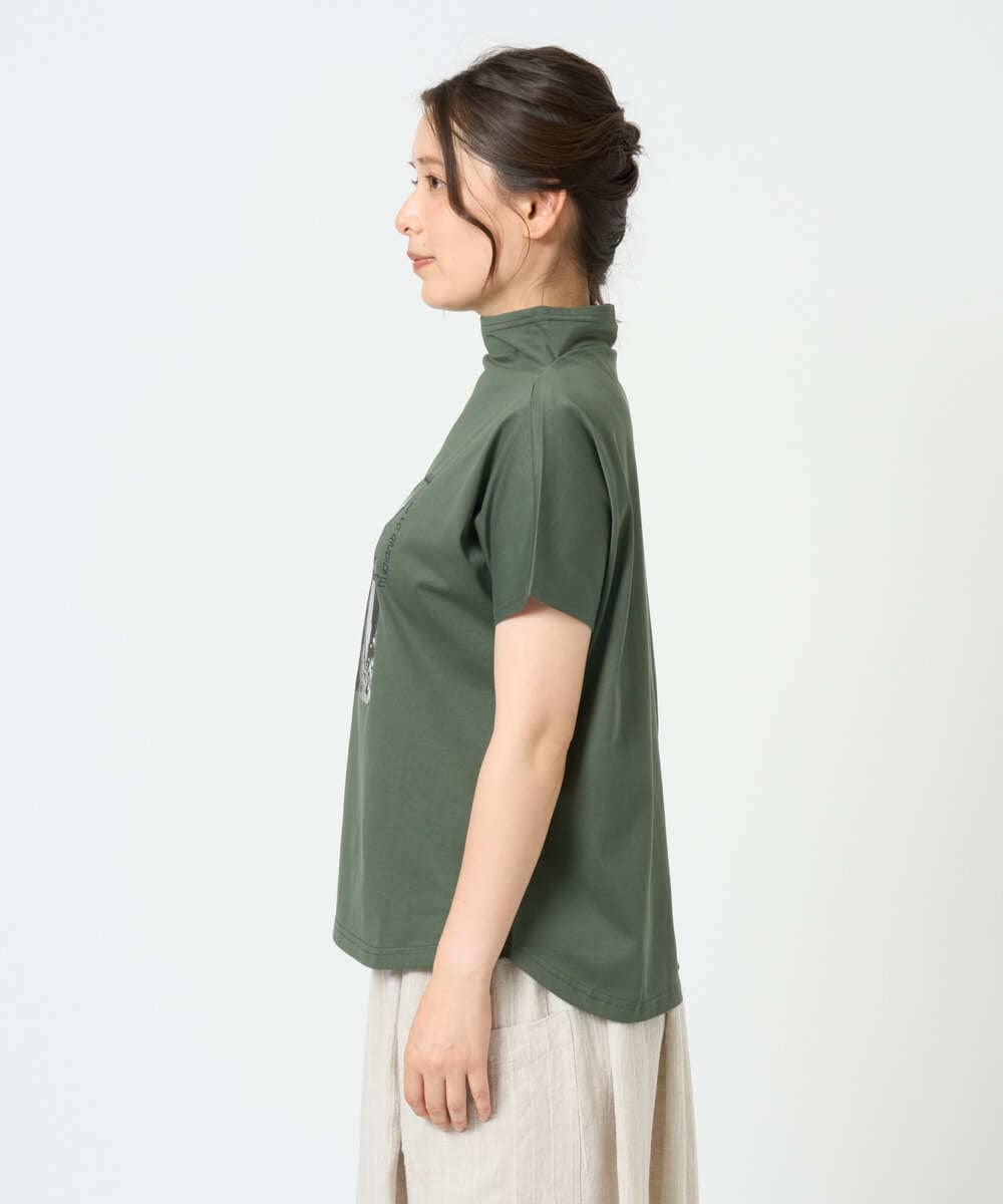 NGKHD01150 GIANNI LO GIUDICE(ジャンニ ロ ジュディチェ) [洗える]天竺フォトプリントTシャツ カーキ