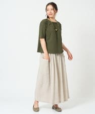 NGKHD04110 GIANNI LO GIUDICE(ジャンニ ロ ジュディチェ) [洗える・日本製]クールローレルスカイコットTシャツ カーキ