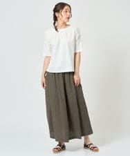 NGKHD04110 GIANNI LO GIUDICE(ジャンニ ロ ジュディチェ) [洗える・日本製]クールローレルスカイコットTシャツ カーキ