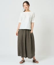 NGKHD04110 GIANNI LO GIUDICE(ジャンニ ロ ジュディチェ) [洗える・日本製]クールローレルスカイコットTシャツ カーキ
