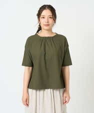NGKHD04110 GIANNI LO GIUDICE(ジャンニ ロ ジュディチェ) [洗える・日本製]クールローレルスカイコットTシャツ カーキ