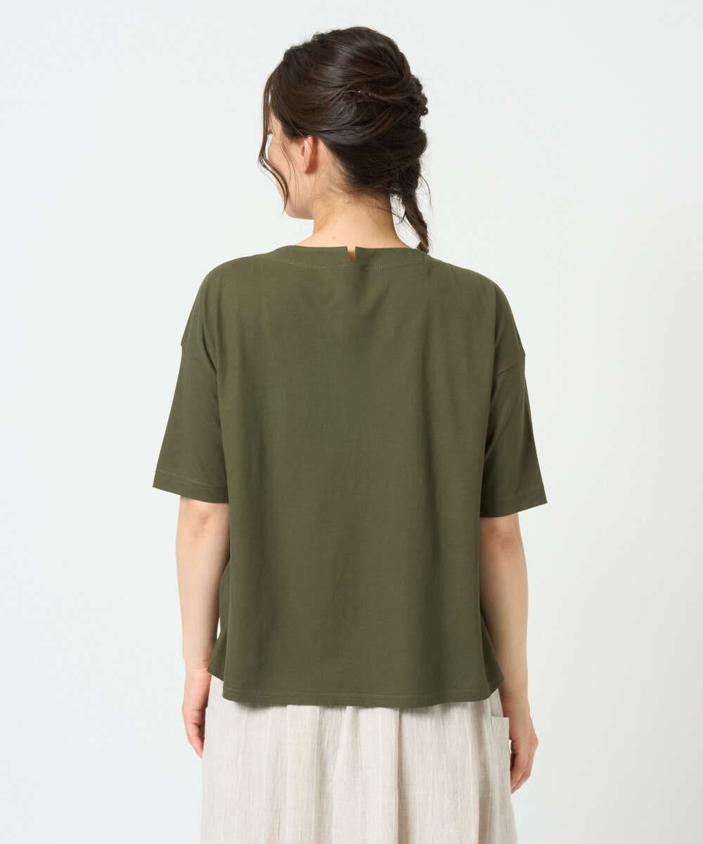 NGKHD04110 GIANNI LO GIUDICE(ジャンニ ロ ジュディチェ) [洗える・日本製]クールローレルスカイコットTシャツ カーキ