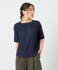 NGKHD04110 GIANNI LO GIUDICE(ジャンニ ロ ジュディチェ) [洗える・日本製]クールローレルスカイコットTシャツ ネイビー