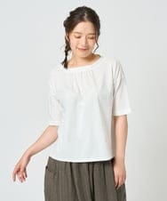 NGKHD04110 GIANNI LO GIUDICE(ジャンニ ロ ジュディチェ) [洗える・日本製]クールローレルスカイコットTシャツ ホワイト