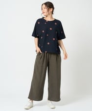 NGKHD05180 GIANNI LO GIUDICE(ジャンニ ロ ジュディチェ) [洗える・日本製]抜染ドットカットソー カーキ