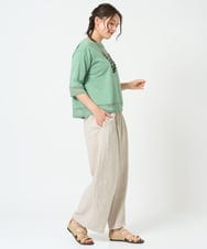 NGKHD67110 GIANNI LO GIUDICE(ジャンニ ロ ジュディチェ) [洗える]チュール切替え天竺カットソー グリーン