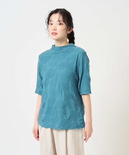 NGKHD68150 GIANNI LO GIUDICE [洗える・日本製]ドットタックハイネックカットソー