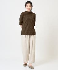 NGKHD68150 GIANNI LO GIUDICE(ジャンニ ロ ジュディチェ) [洗える・日本製]ドットタックハイネックカットソー ブルー