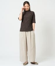 NGKHD68150 GIANNI LO GIUDICE(ジャンニ ロ ジュディチェ) [洗える・日本製]ドットタックハイネックカットソー ブルー