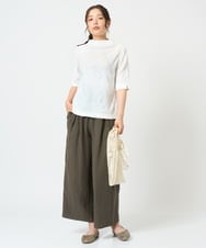 NGKHD68150 GIANNI LO GIUDICE(ジャンニ ロ ジュディチェ) [洗える・日本製]ドットタックハイネックカットソー ブルー