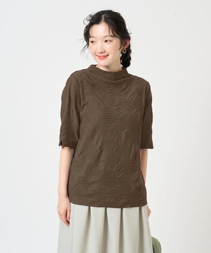 NGKHD68150 GIANNI LO GIUDICE [洗える・日本製]ドットタックハイネックカットソー