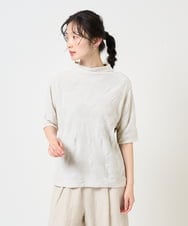 NGKHD68150 GIANNI LO GIUDICE(ジャンニ ロ ジュディチェ) [洗える・日本製]ドットタックハイネックカットソー ホワイト