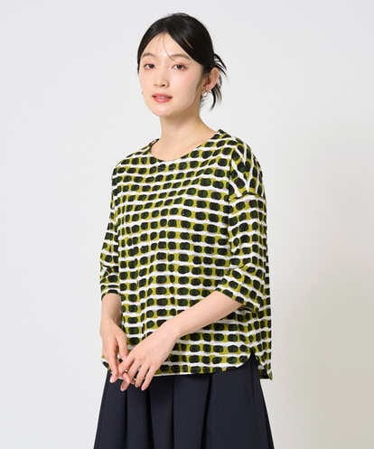 NGKHE60230 GIANNI LO GIUDICE [洗える・日本製]イレギュラードットプリントカットソー