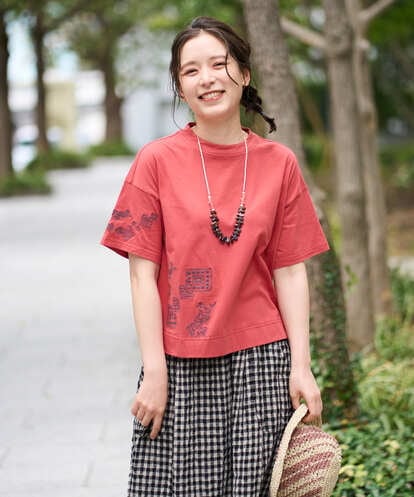 NGKHE61170 GIANNI LO GIUDICE 【洗える】コットン天竺刺繍カットソー