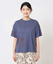 NGKHE61170 GIANNI LO GIUDICE(ジャンニ ロ ジュディチェ) 【洗える】コットン天竺刺繍カットソー ラベンダー