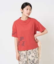 NGKHE61170 GIANNI LO GIUDICE(ジャンニ ロ ジュディチェ) 【洗える】コットン天竺刺繍カットソー ラベンダー
