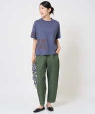 NGKHE61170 GIANNI LO GIUDICE(ジャンニ ロ ジュディチェ) 【洗える】コットン天竺刺繍カットソー ラベンダー