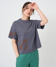 NGKHE61170 GIANNI LO GIUDICE(ジャンニ ロ ジュディチェ) 【洗える】コットン天竺刺繍カットソー ブラウン