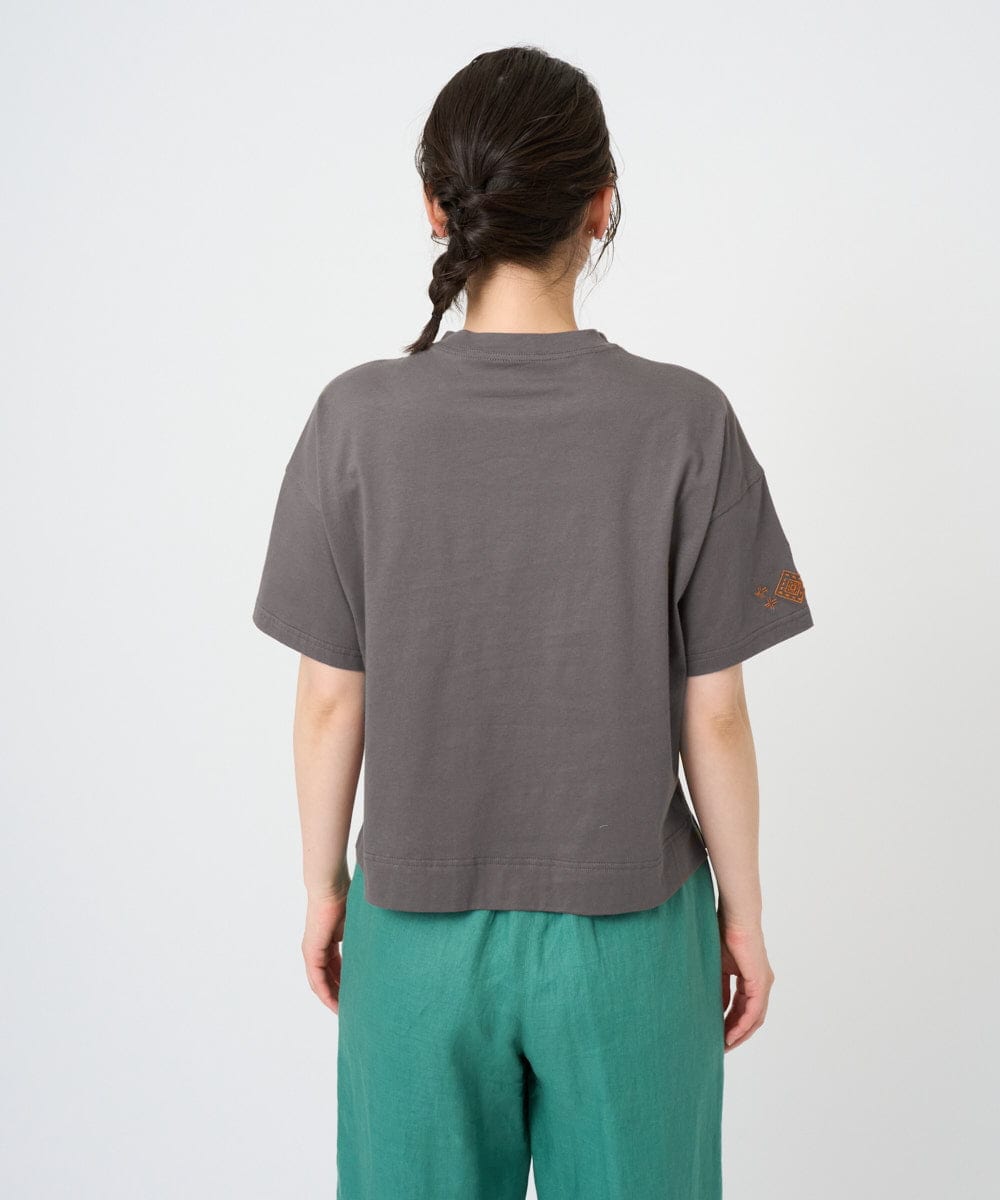 NGKHE61170 GIANNI LO GIUDICE(ジャンニ ロ ジュディチェ) 【洗える】コットン天竺刺繍カットソー ブラウン