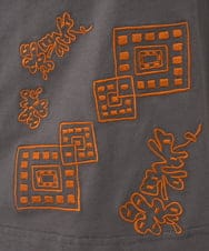 NGKHE61170 GIANNI LO GIUDICE(ジャンニ ロ ジュディチェ) 【洗える】コットン天竺刺繍カットソー ブラウン
