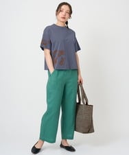 NGKHE61170 GIANNI LO GIUDICE(ジャンニ ロ ジュディチェ) 【洗える】コットン天竺刺繍カットソー ブラウン