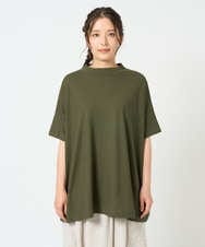 NGKHF27170 GIANNI LO GIUDICE(ジャンニ ロ ジュディチェ) [洗える・日本製]クールローレルスカイコットドルマンTシャツ カーキ