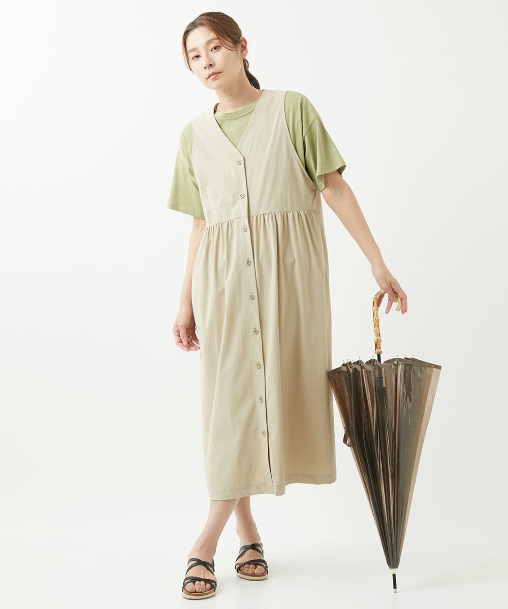 NGKHW01170 GIANNI LO GIUDICE(ジャンニ ロ ジュディチェ) [洗える]コットン天竺刺繍カットソー ライトグリーン