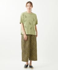 NGKHW01170 GIANNI LO GIUDICE(ジャンニ ロ ジュディチェ) [洗える]コットン天竺刺繍カットソー ライトグリーン