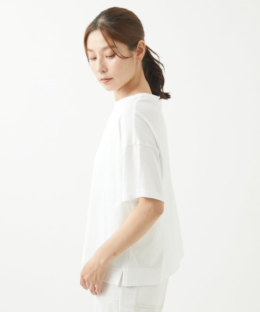 NGKHW01170 GIANNI LO GIUDICE(ジャンニ ロ ジュディチェ) [洗える]コットン天竺刺繍カットソー ホワイト