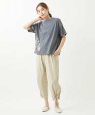 NGKHW01170 GIANNI LO GIUDICE(ジャンニ ロ ジュディチェ) [洗える]コットン天竺刺繍カットソー ダークグレー