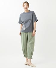 NGKHW01170 GIANNI LO GIUDICE(ジャンニ ロ ジュディチェ) [洗える]コットン天竺刺繍カットソー ダークグレー