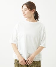 NGKHW06230 GIANNI LO GIUDICE(ジャンニ ロ ジュディチェ) [洗える]ウォッシャブルリネンＴブラウス ホワイト