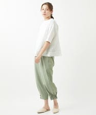 NGKHW06230 GIANNI LO GIUDICE(ジャンニ ロ ジュディチェ) [洗える]ウォッシャブルリネンＴブラウス ホワイト