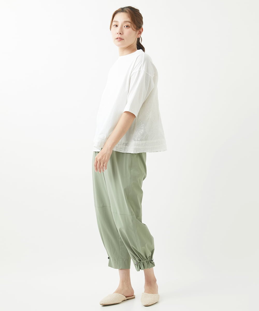 NGKHW06230 GIANNI LO GIUDICE(ジャンニ ロ ジュディチェ) [洗える]ウォッシャブルリネンＴブラウス ホワイト