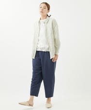 NGKHW06230 GIANNI LO GIUDICE(ジャンニ ロ ジュディチェ) [洗える]ウォッシャブルリネンＴブラウス ホワイト