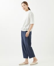 NGKHW06230 GIANNI LO GIUDICE(ジャンニ ロ ジュディチェ) [洗える]ウォッシャブルリネンＴブラウス ホワイト