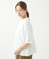 NGKHW06230 GIANNI LO GIUDICE(ジャンニ ロ ジュディチェ) [洗える]ウォッシャブルリネンＴブラウス ホワイト