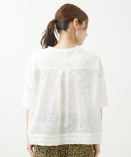 NGKHW06230 GIANNI LO GIUDICE(ジャンニ ロ ジュディチェ) [洗える]ウォッシャブルリネンＴブラウス ホワイト