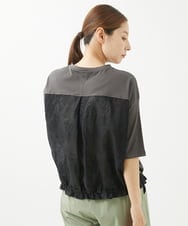 NGKHW06230 GIANNI LO GIUDICE(ジャンニ ロ ジュディチェ) [洗える]ウォッシャブルリネンＴブラウス ダークグレー