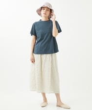 NGKHW10100 GIANNI LO GIUDICE(ジャンニ ロ ジュディチェ) [洗える・日本製]フラワージャガードカットソー ライトブルー