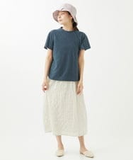 NGKHW10100 GIANNI LO GIUDICE(ジャンニ ロ ジュディチェ) [洗える・日本製]フラワージャガードカットソー ライトブルー