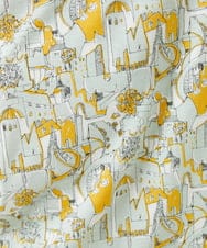 NGKHW12180 GIANNI LO GIUDICE(ジャンニ ロ ジュディチェ) [洗える]コットン風景プリント5分袖カットソー イエロー