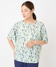NGKHW23220 GIANNI LO GIUDICE(ジャンニ ロ ジュディチェ) [洗える・日本製]クレセントプリントカットソー ホワイト