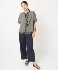 NGKHW23220 GIANNI LO GIUDICE(ジャンニ ロ ジュディチェ) [洗える・日本製]クレセントプリントカットソー ブラック