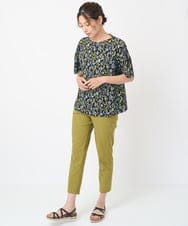 NGKHW23220 GIANNI LO GIUDICE(ジャンニ ロ ジュディチェ) [洗える・日本製]クレセントプリントカットソー ブラック