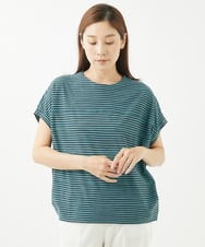 NGKHX35160 GIANNI LO GIUDICE(ジャンニ ロ ジュディチェ) [洗える・日本製]ソーナノボーダープルオーバーカットソー ブルー