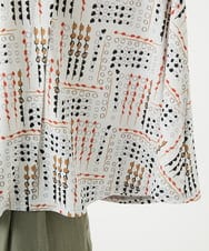 NGKJB01210 GIANNI LO GIUDICE(ジャンニ ロ ジュディチェ) [接触冷感・洗える]ラインドットプリントカットソー オレンジ