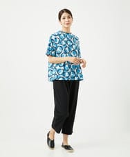 NGKJB02200 GIANNI LO GIUDICE(ジャンニ ロ ジュディチェ) [接触冷感・洗える・日本製]ドットサークルプリントカットソー ブルー