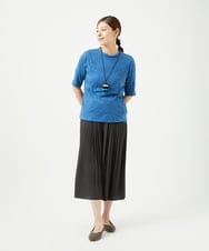 NGKJB11160 GIANNI LO GIUDICE(ジャンニ ロ ジュディチェ) [洗える・日本製]キャッチワッシャーカットソー ブルー